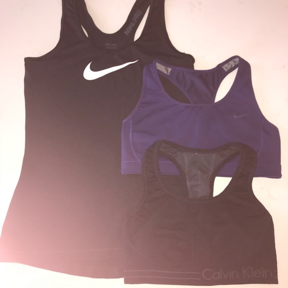 Calvin Klein Sports bra, Nike Sports bra and top - Picture 2 of 6